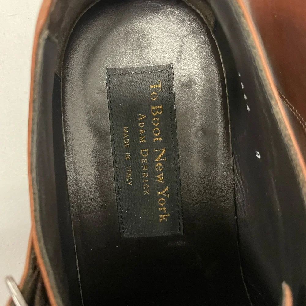 To‎ Boot New York Made in Italy Grant Double Monkstrap in Brown Size 9 D $399